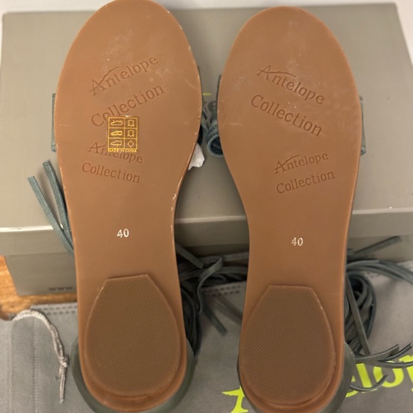 Antelope leather strappy sandals - Picture 8 of 8